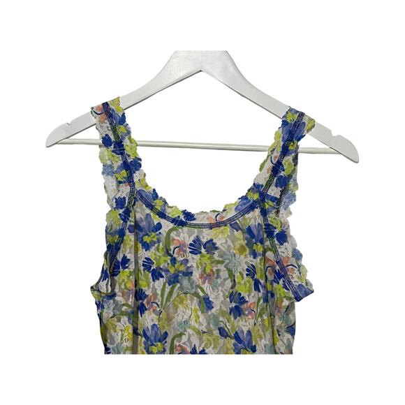 HANKY PANKY SIZE XSMALL LACE BRUSH STROKES PRINTED CLASSIC CAMI MULTICOLOR NEW - Picture 7 of 12